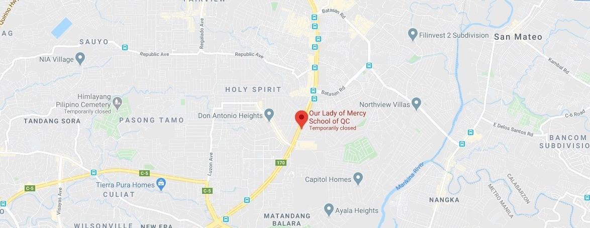 Our Lady of Mercy School of Quezon City Map